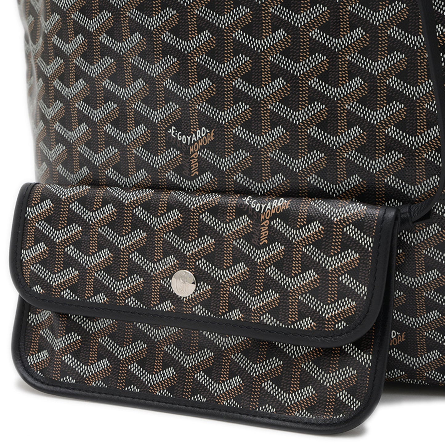 Goyard Saint Louis Pm Tote Bag Goyardine Canvas Black Amalouispm