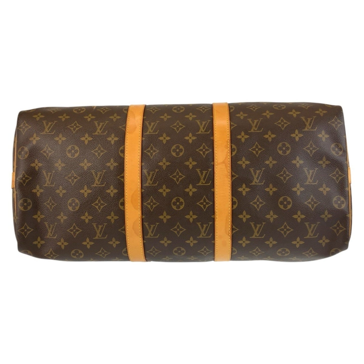 Louis Vuitton Louis Vuitton Monogram Keepall 50 Bandouliere Brown Gold Hardware Leather M41426