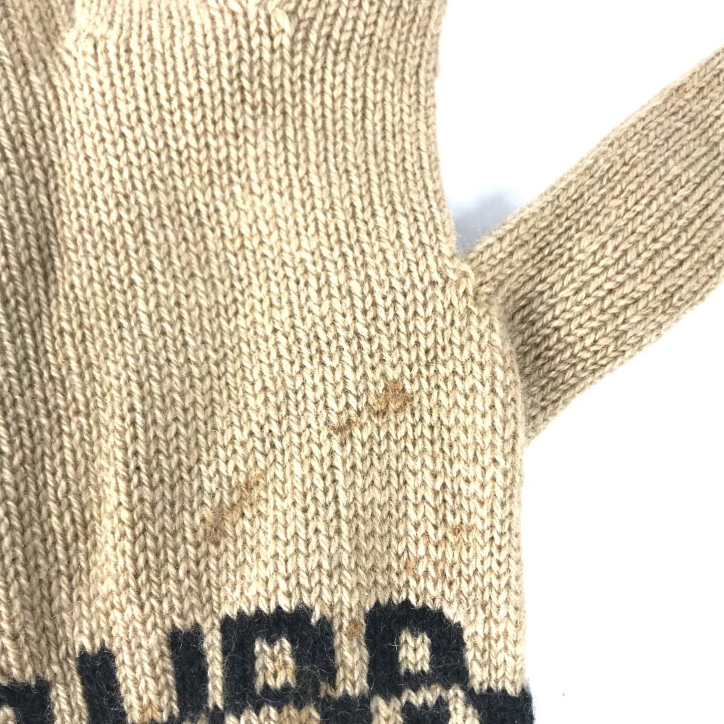 Burberry Bicolor Glove Gloves Beige Black