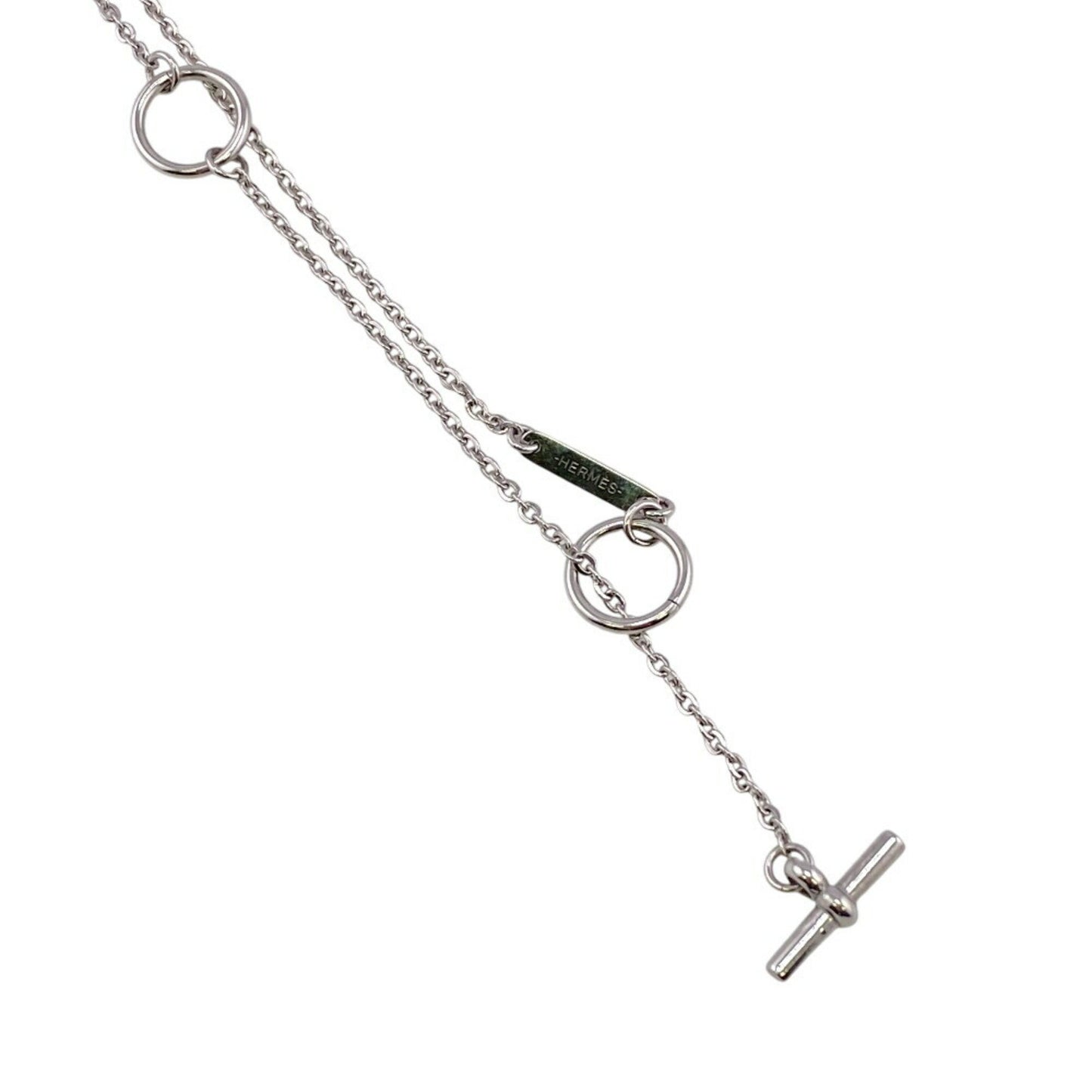 Hermes Hermes Cordage Rope Necklace High Chain Silver