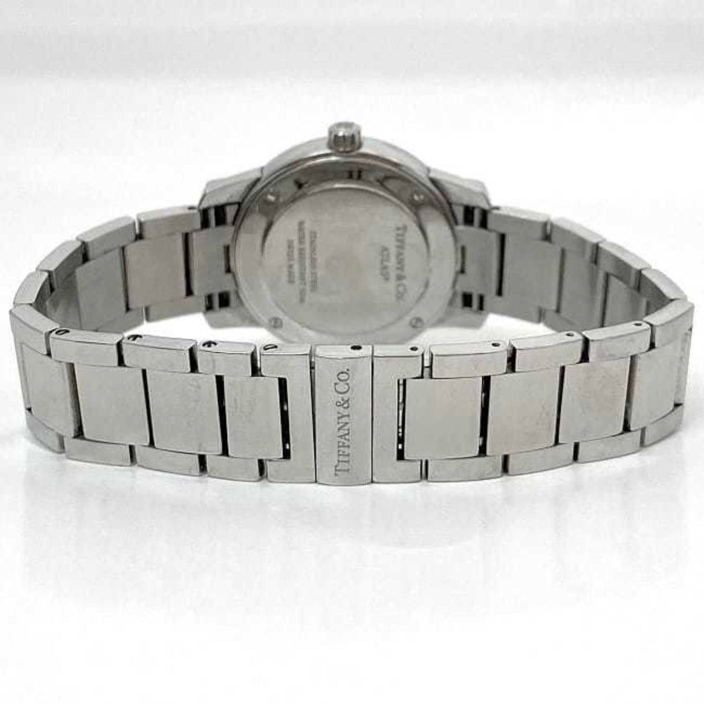 Tiffany Watch Atlas Dome Date White Silver 34875995 F-20644