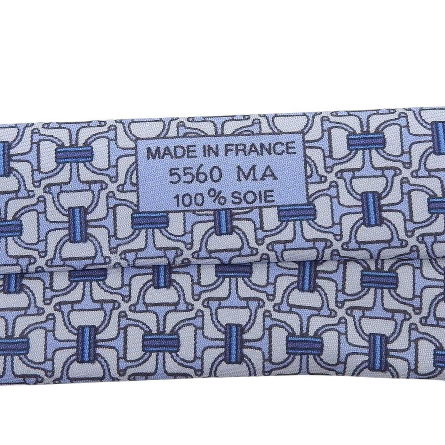 Hermes 5560 Ma Cravate 100% Silk Chaine D'Ancre All-Over Print Tie