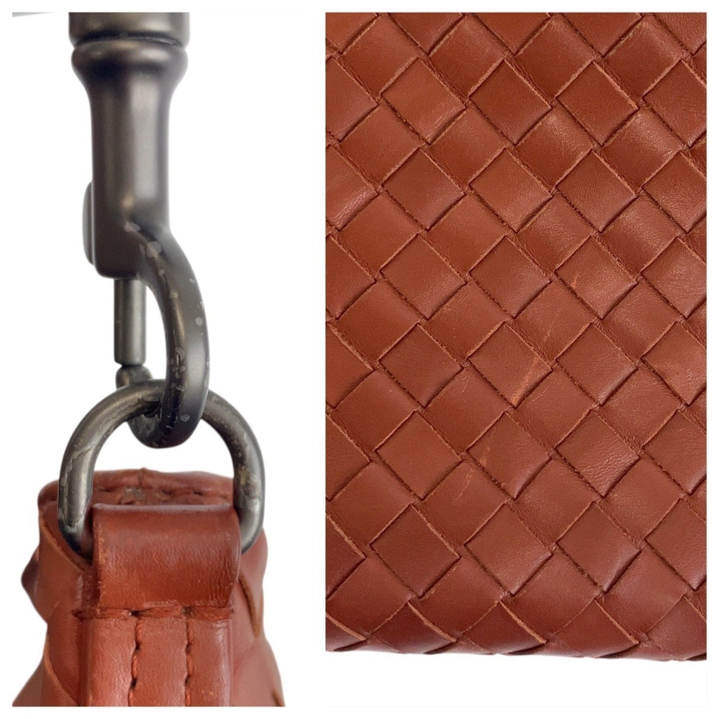 Bottegaveneta Bottega Veneta Intrecciato Brown Gunmetal Hardware Leather B03597793V Shoulder Bag