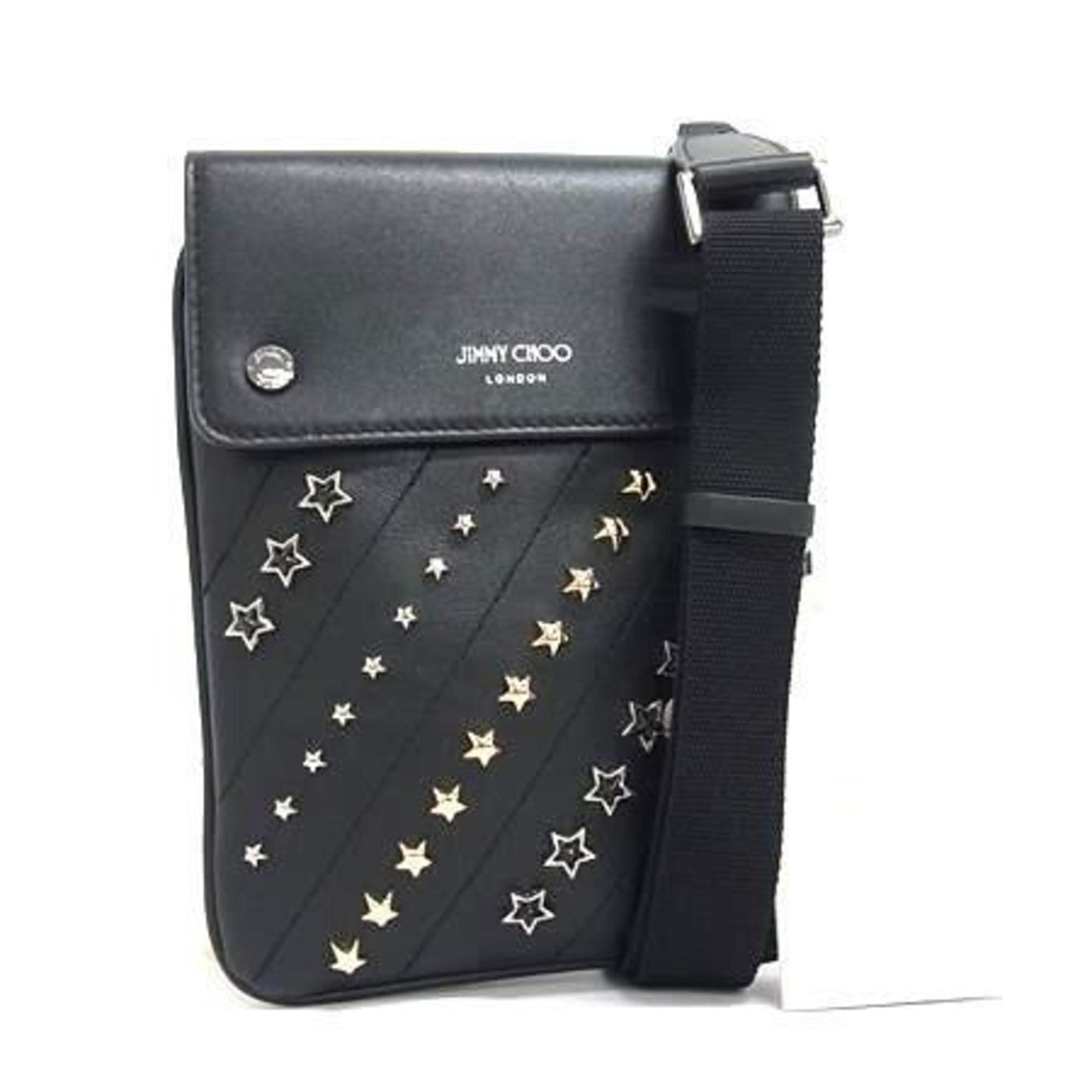 Jimmy Choo Kimi Messanger Rcx Shoulder Bag - Black Leather