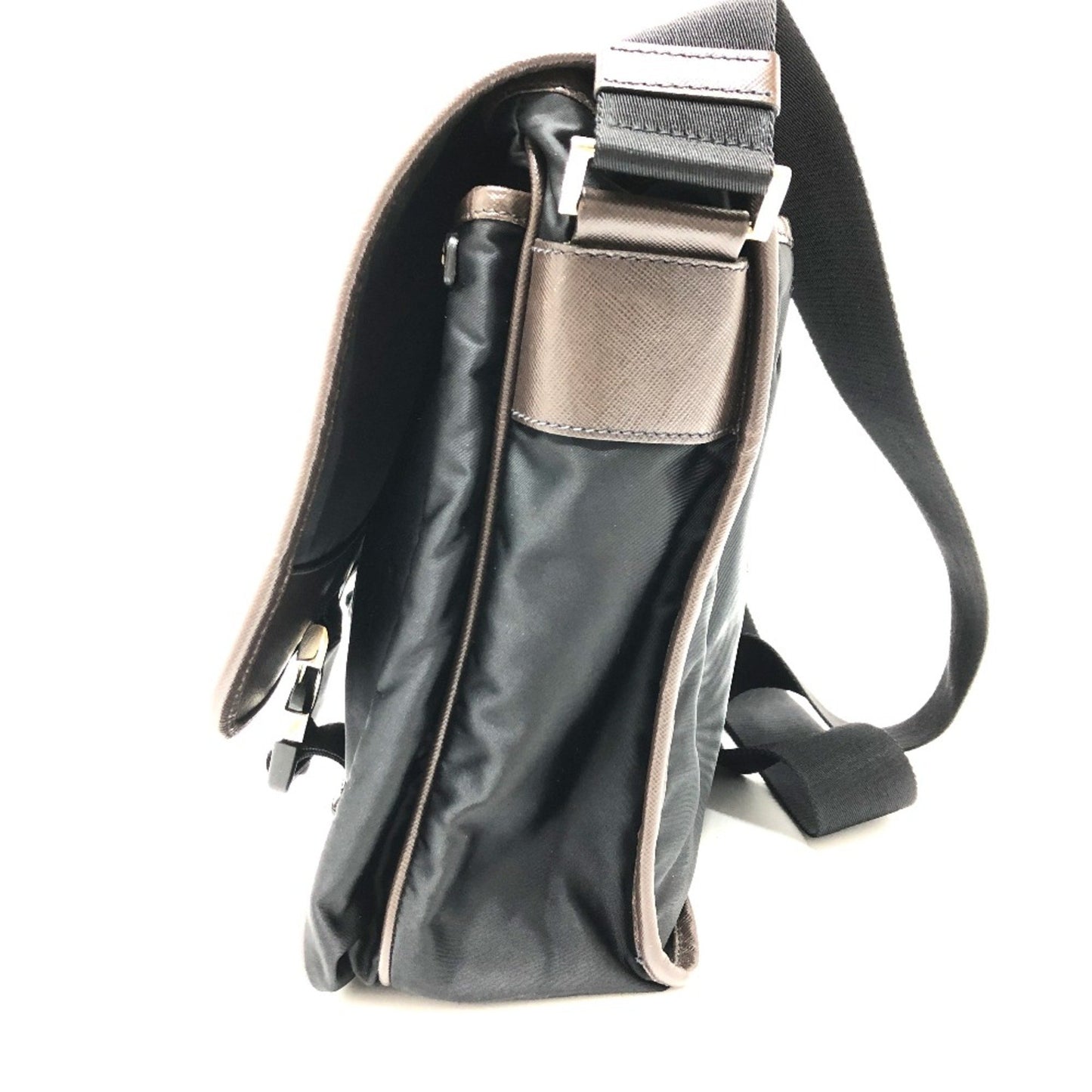 Prada Va0793 Bag Crossbody Bag Shoulder Bag Black Brown/Silverhardware