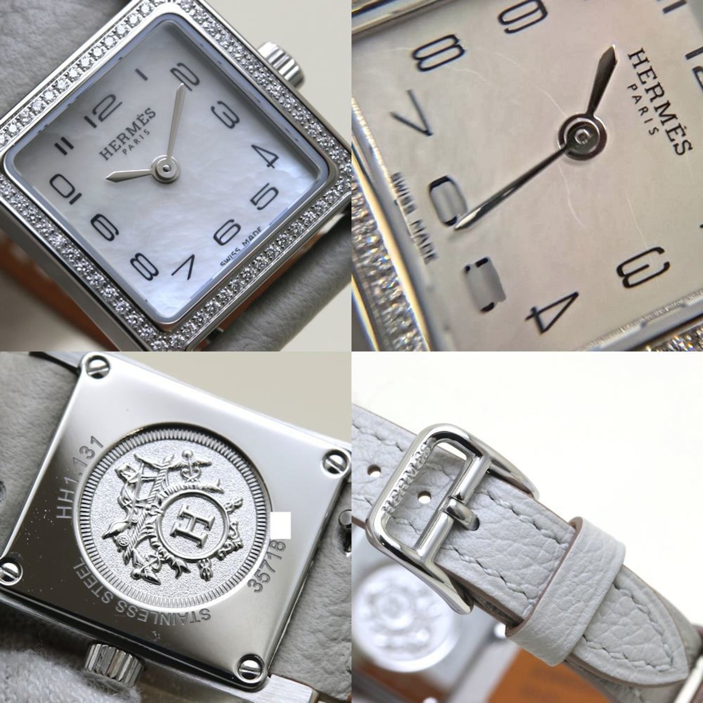 Hermes H Watch Mini Bezel Diamond Hh1.131.286