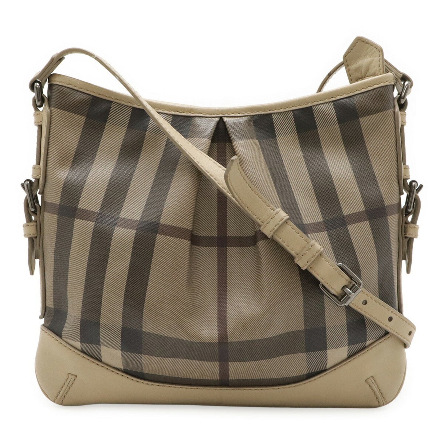 Burberry Smoked Check Shoulder Bag In Pvc And Leather