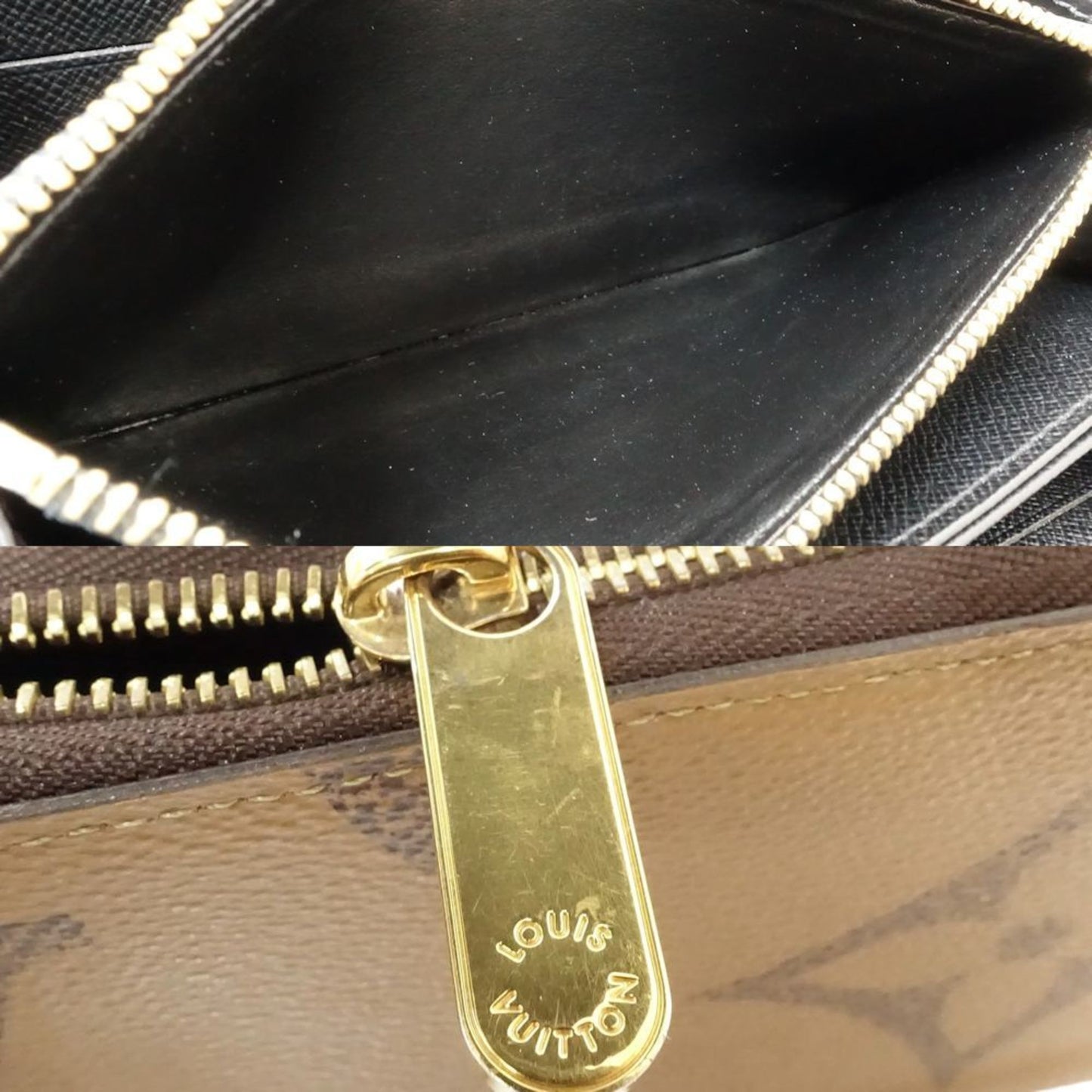 Louis Vuitton Louis Vuitton Long Wallet M69353 Zippy Monogram Giant Reverse Brown 180750