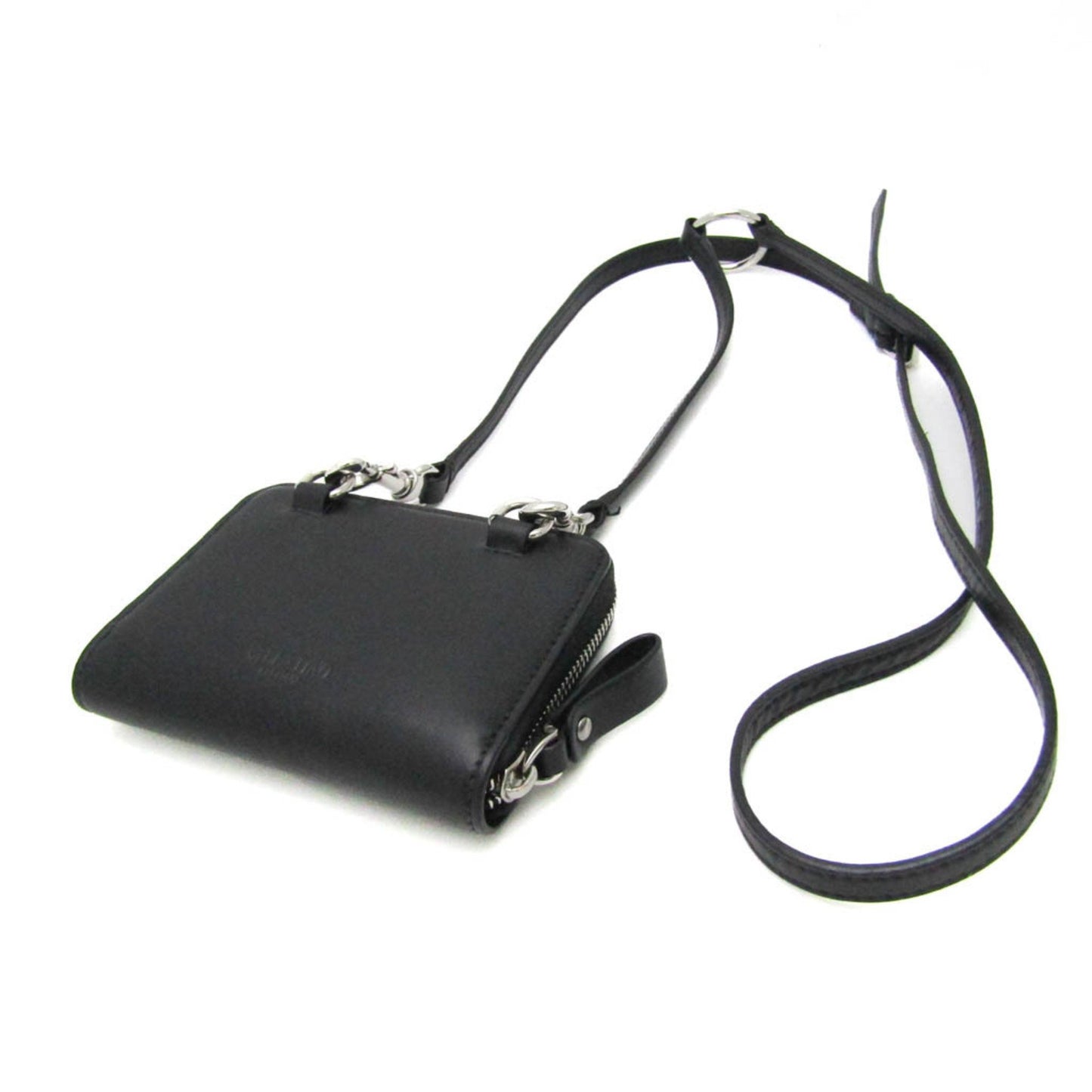 Valentino Garavani With Neck Strap Uy2P0R48Lvn Leather Card Case Black
