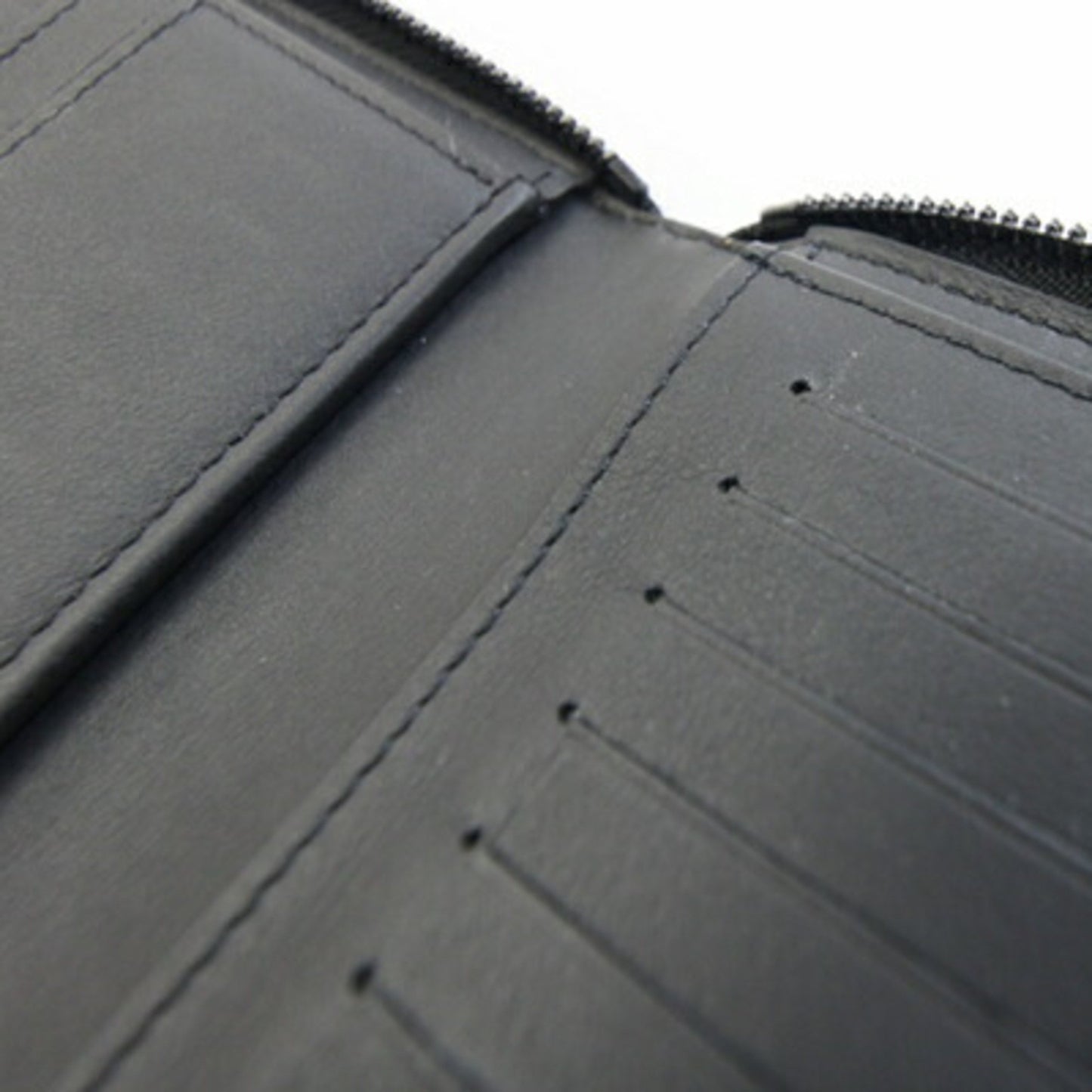 Louis Vuitton Round Long Wallet Monogram Shadow Zippy Vertical M62902 Noir Zip Black