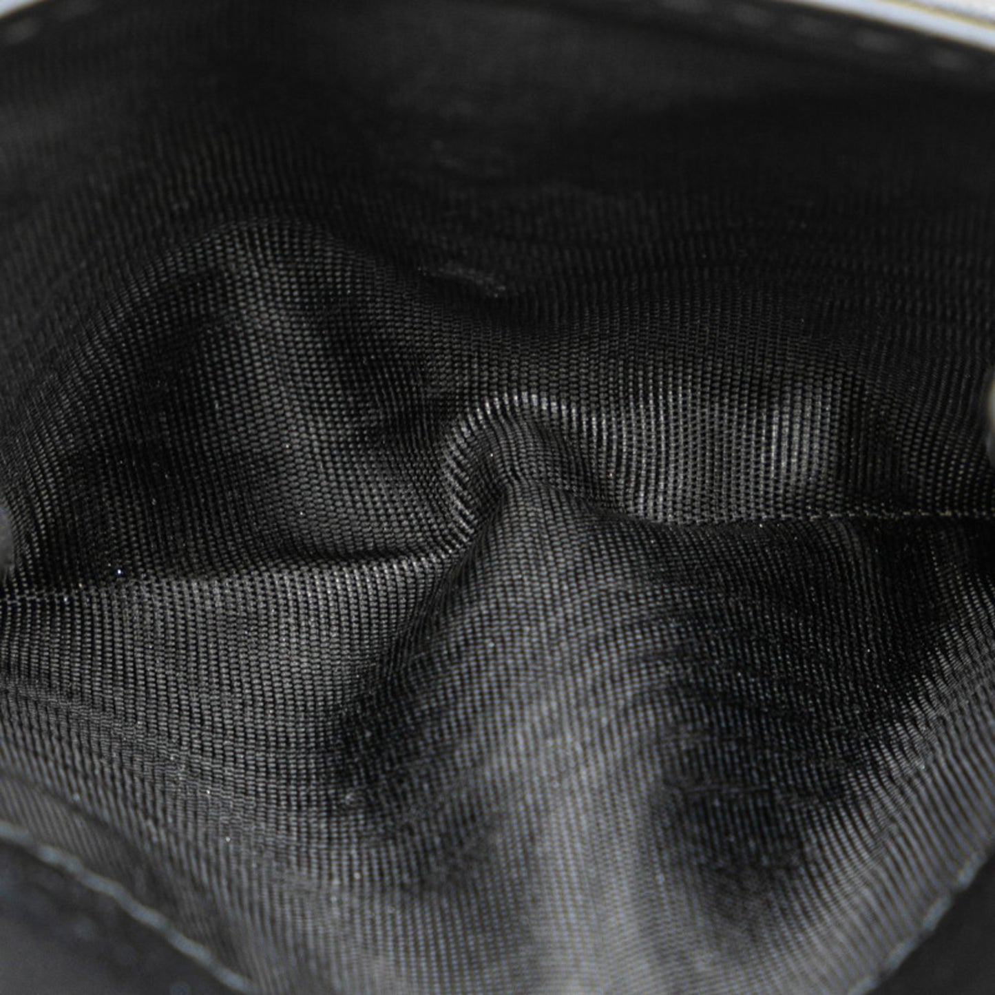 Christian Dior Dior Cannage Tri-Fold Wallet Compact Black Leather