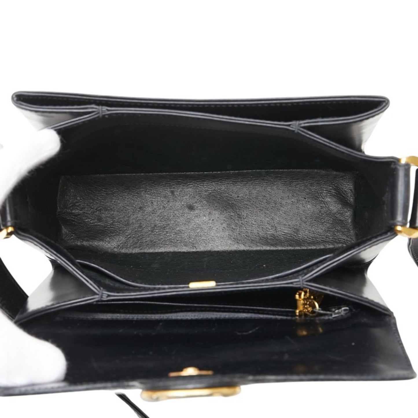 Gucci Old Shoulder Bag Black Leather