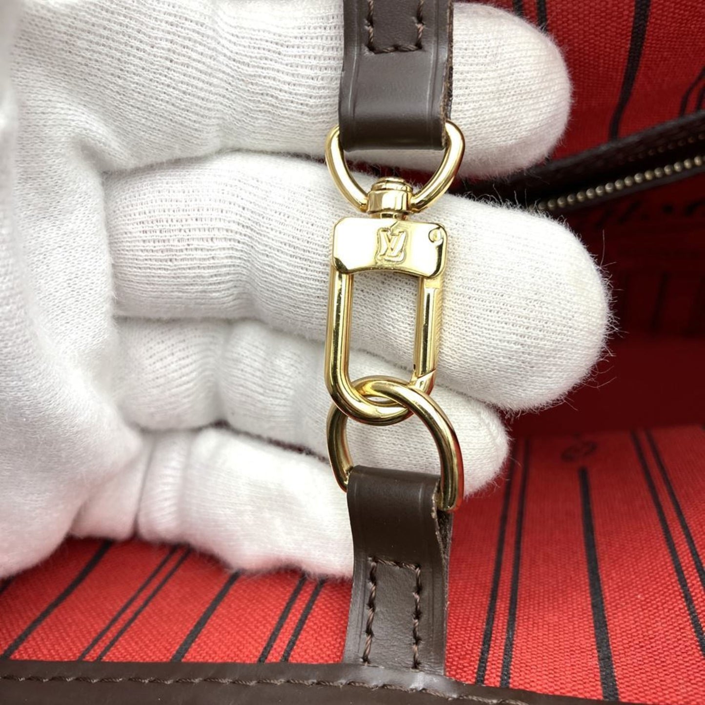 Louis Vuitton 2403085 Neverfull Mm Tote Bag Brown Damier Canvas
