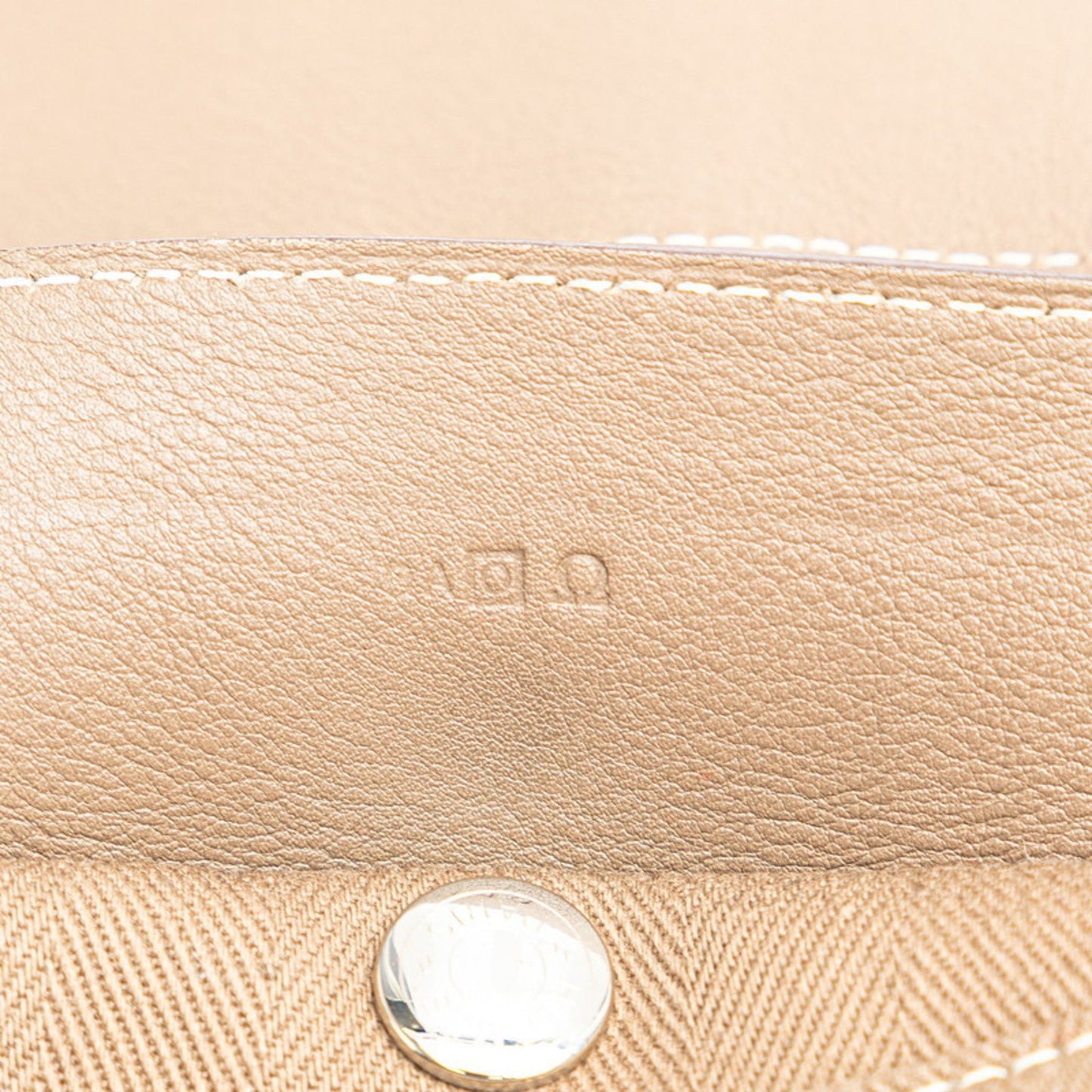 Hermes Herms Valparaiso Pm Handbag In Etoupe Greige Toile Chevron Swift