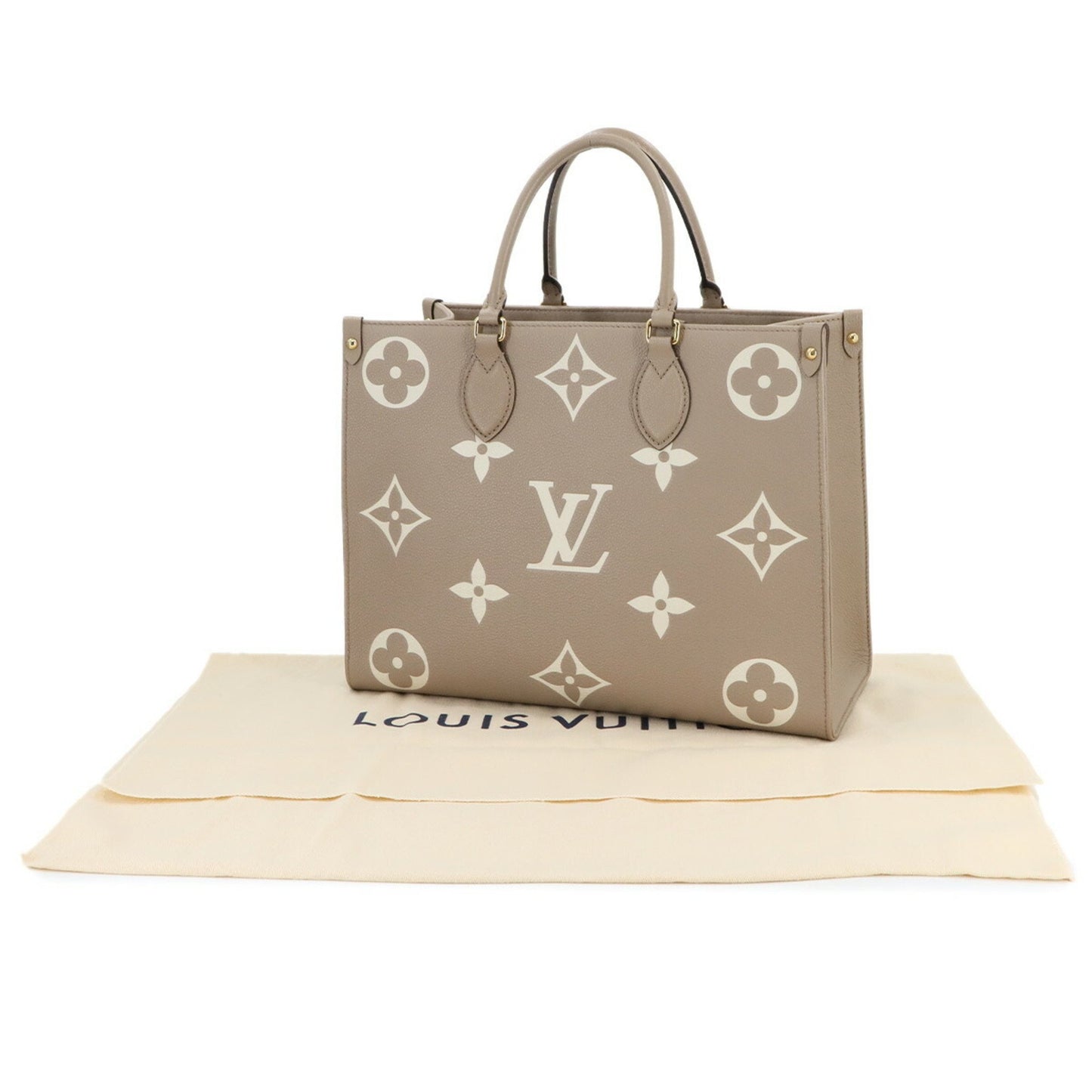 Louis Vuitton Two-Tone Monogram Empreinte On-The-Go Mm 2-Way Tote/Shoulder Bag
