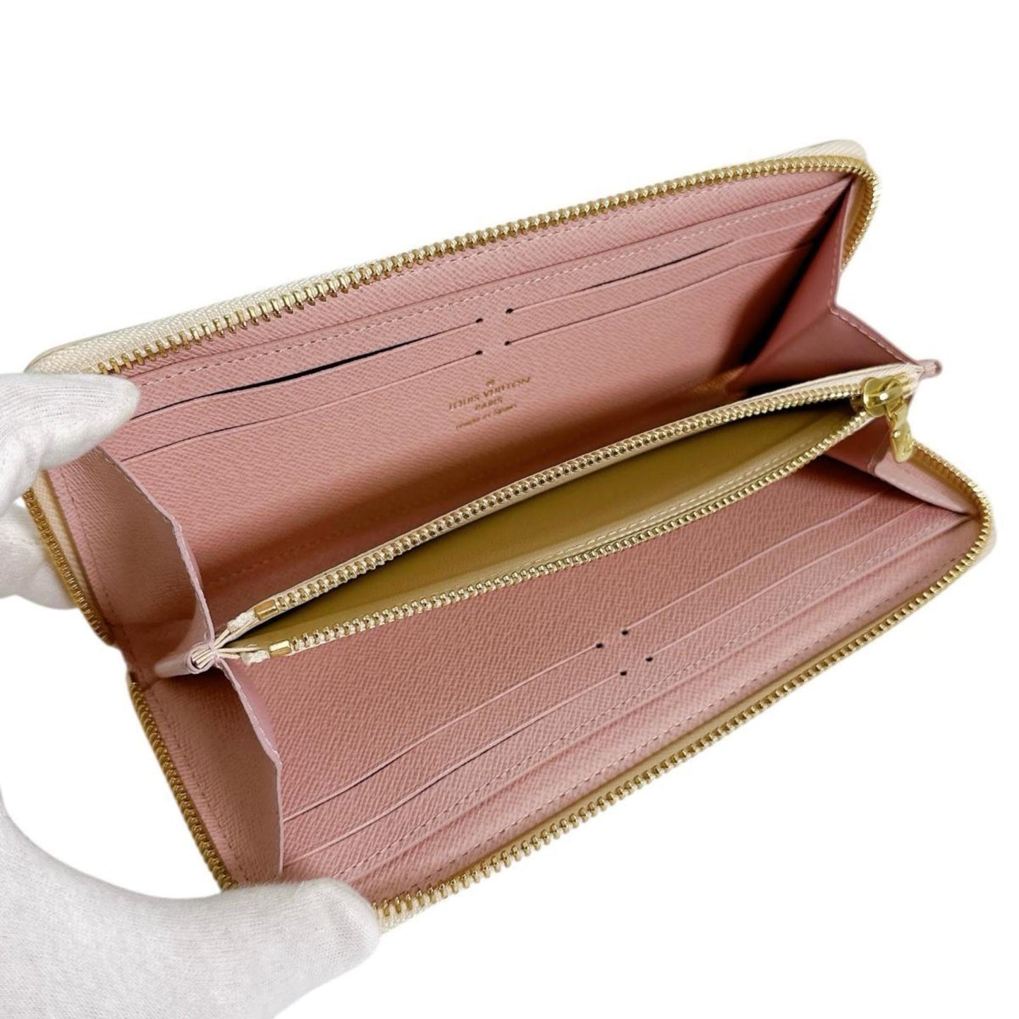 Louis Vuitton Louis Vuitton Long Wallet Portefeuille Clemence Damier Azur Round Zipper Canvas