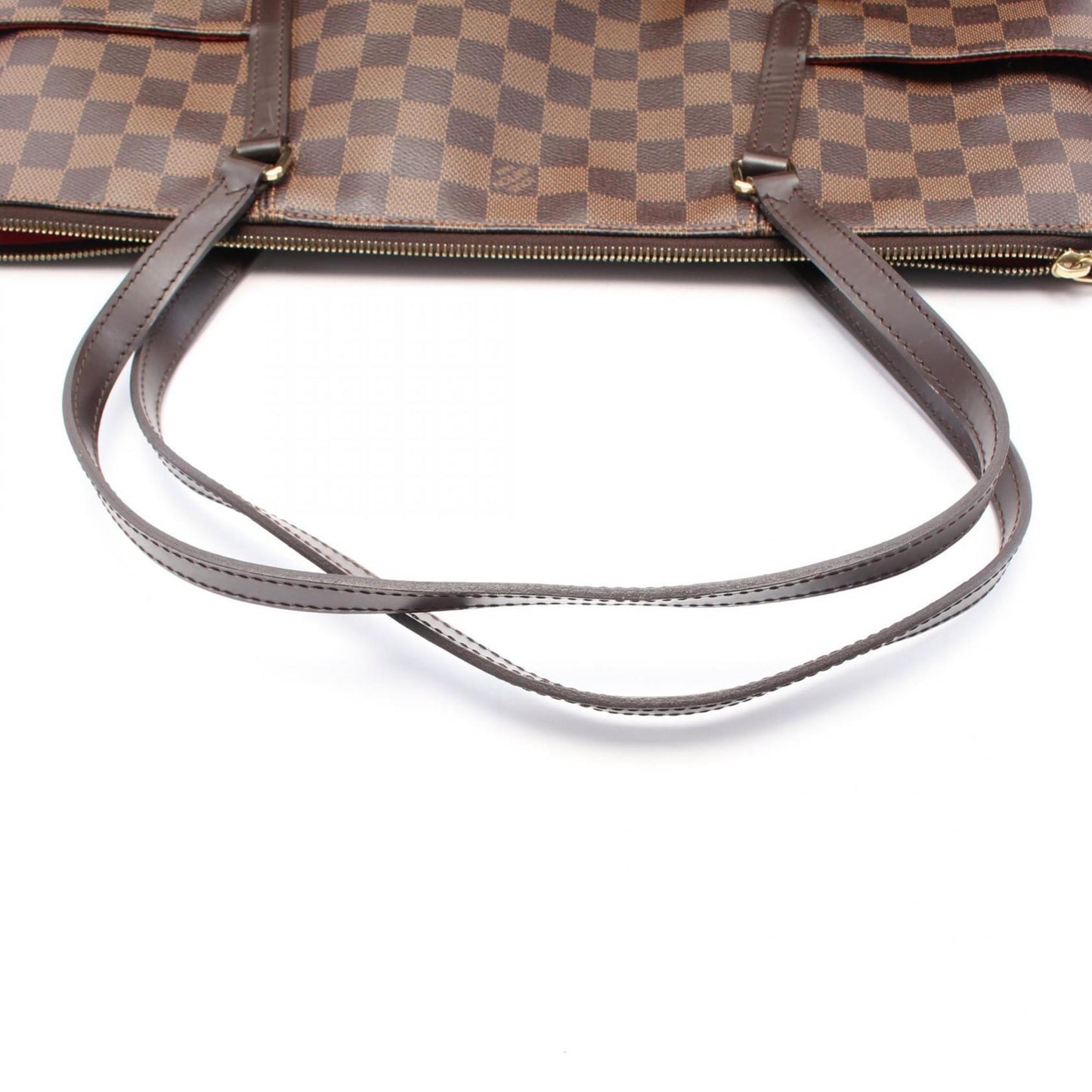 Louis Vuitton Totally Mm Damier Ebene Tote Bag Coated Canvas Leather