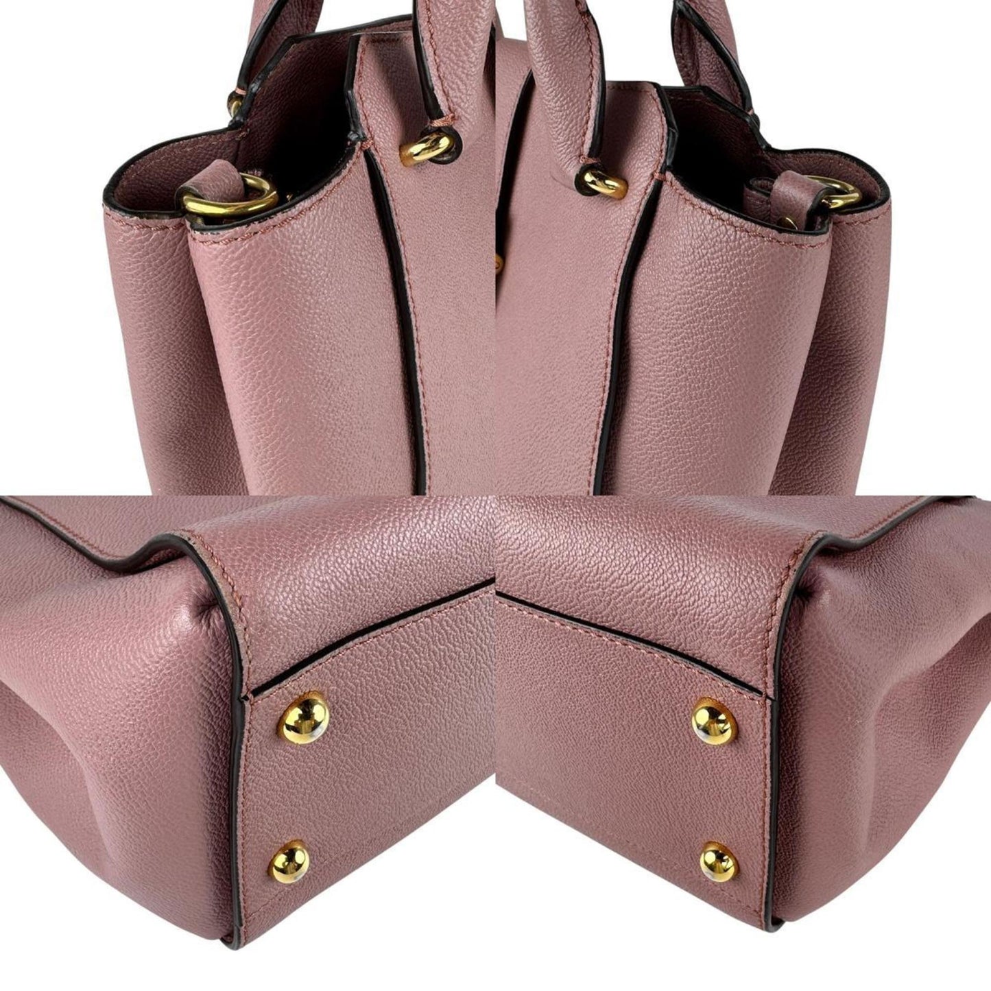 Burberry Handbag Shoulder Bag Leather Pink