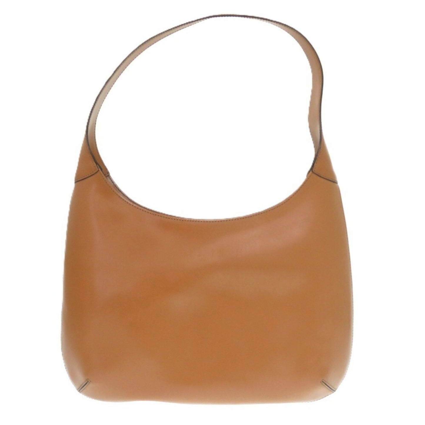 Celine Embossed Leather Camel Shoulder Bag Brown 0441Celine