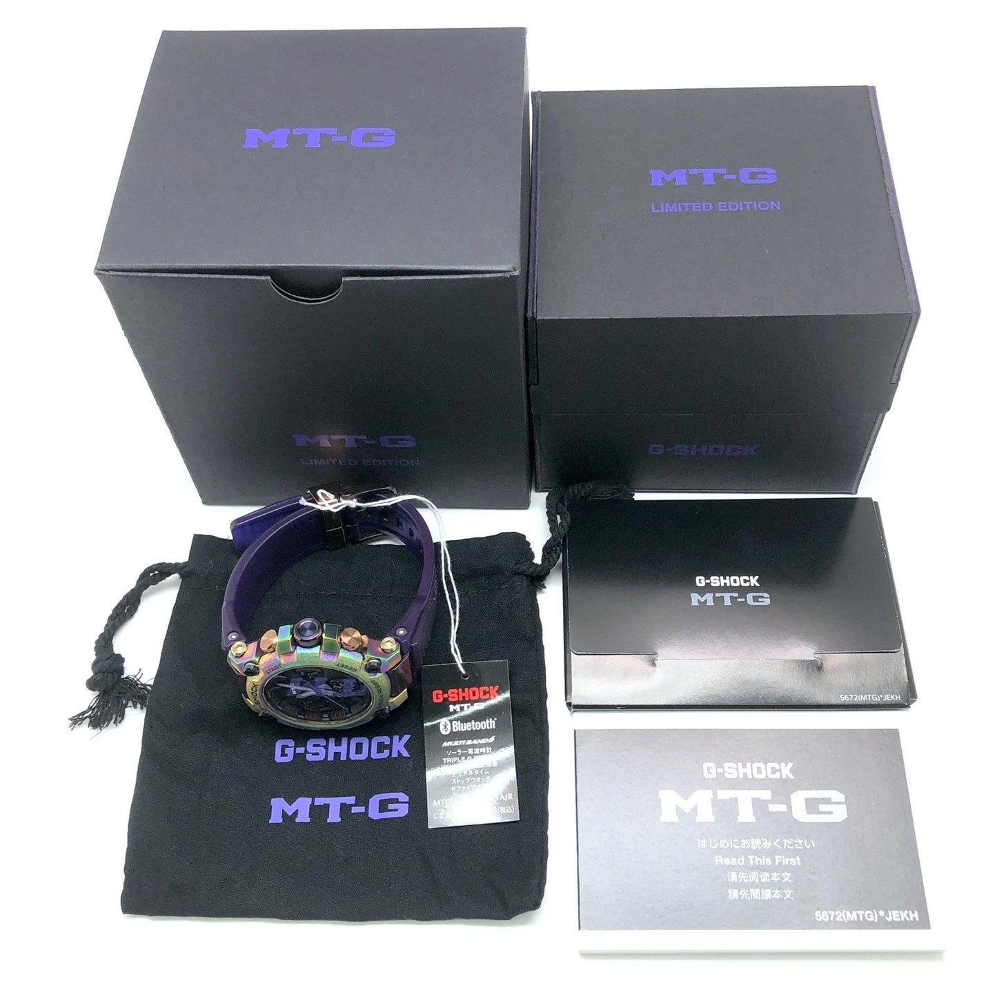 G-Shock Casio Mtg-B3000Prb-1A Mt-G Aurora Oval Watch With Radio-Controlled Solar Power