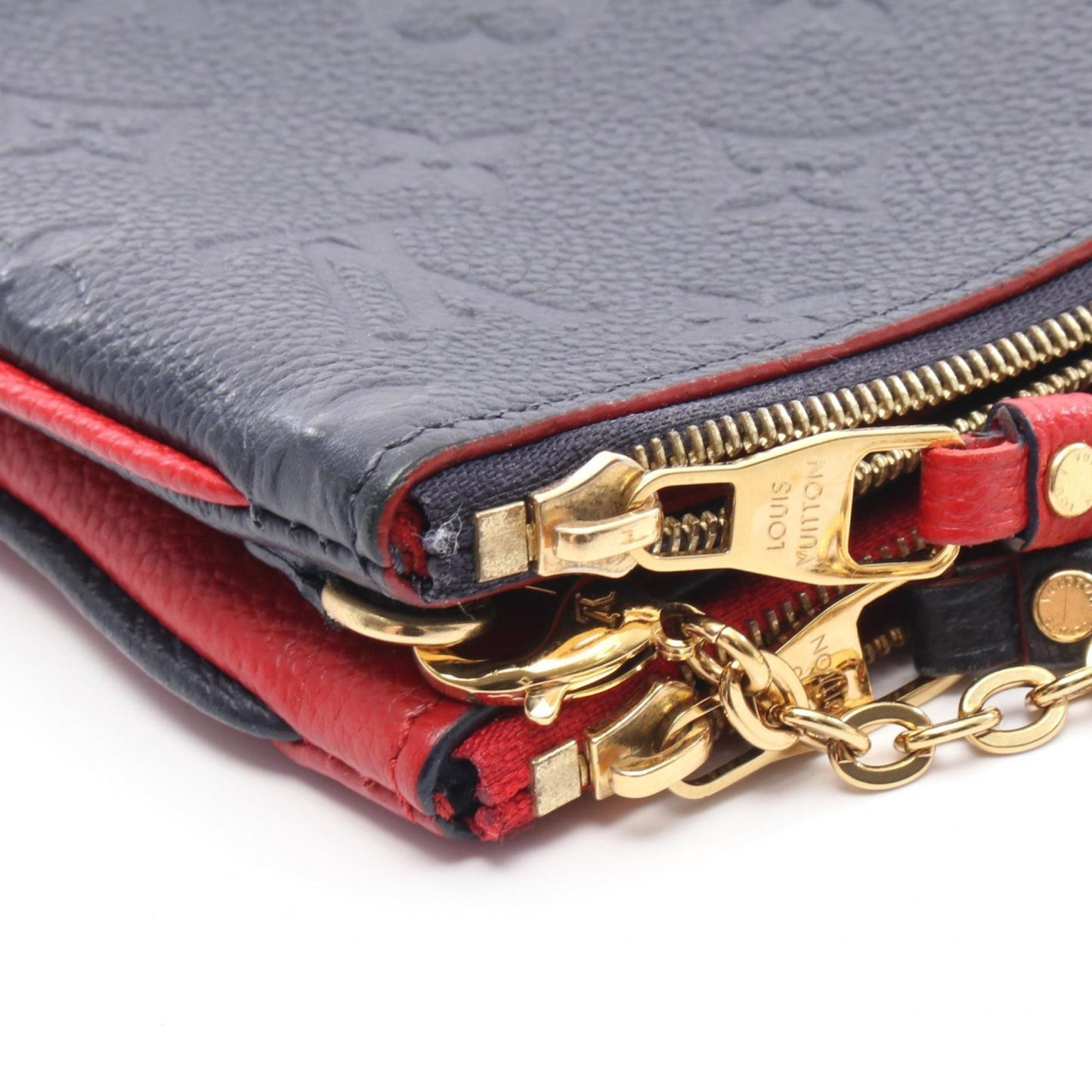 Louis Vuitton Pochette Double Zip Shoulder Bag In Monogram Empreinte Leather