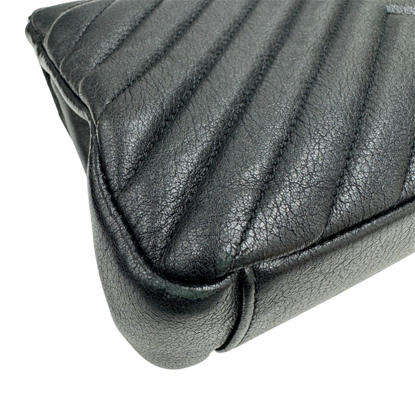Saint Laurent Ysl College 600279 Chain Shoulder Bag In Black Leather