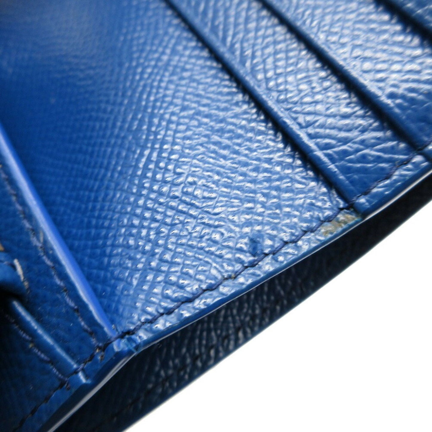 Salvatore Ferragamo Vara Ribbon Leather Blue Bi-Fold Wallet 2123Salvatore