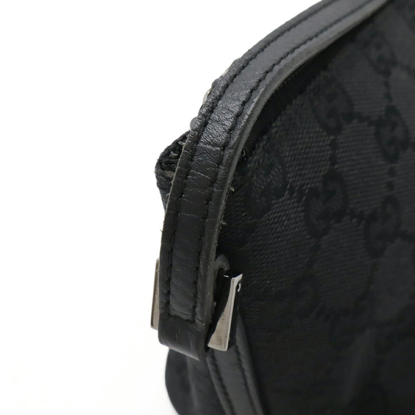 Gucci Gg Canvas Pouch/Sub-Bag/Handbag - Black 07198