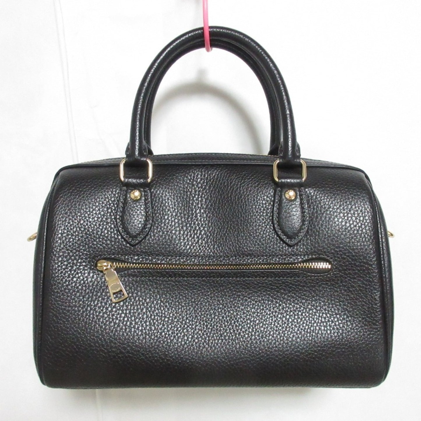 Coach Lowan Satchel Leather 2Way Handbag Shoulder Bag Cv962 Black