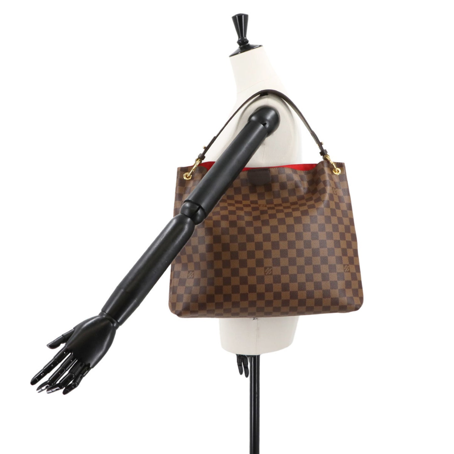 Louis Vuitton Damier Graceful Mm Shoulder Bag Ebene N44045 Rfid