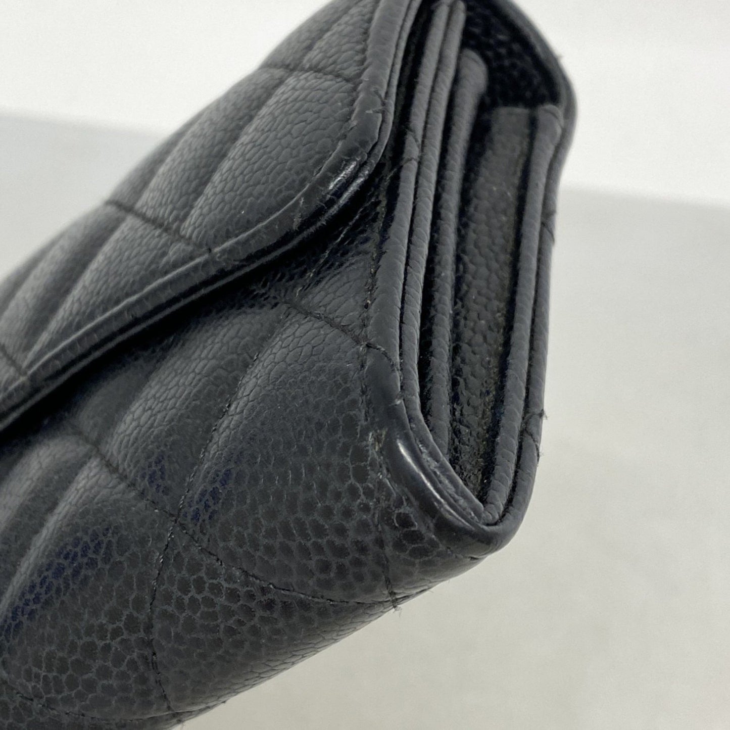 Chanel Matelasse Caviar Leather Long Wallet
