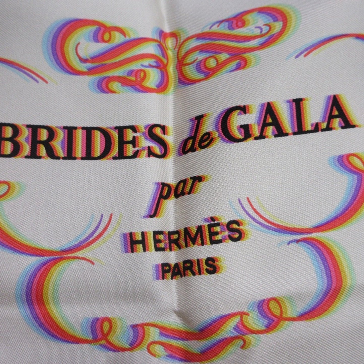 Hermes Brides De Gala Shadow Carr 90 Large Silk Scarf/Muffler