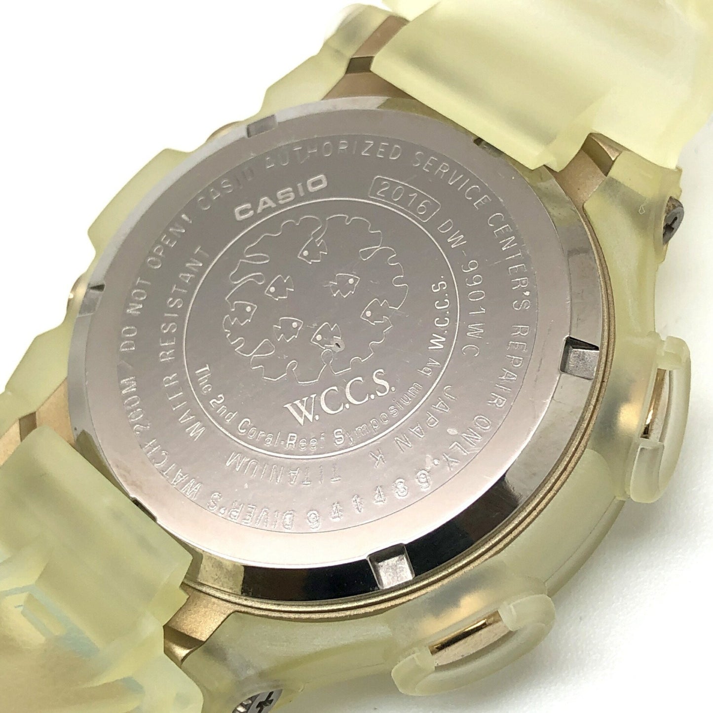 G-Shock Casio Watch Dw-9900Wc-9T Frogman Wccs White Skeleton Titanium Case Double Manta El Gold