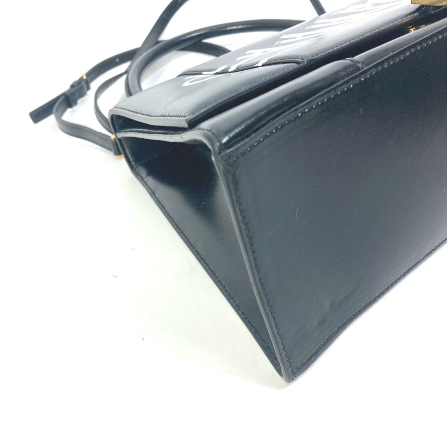 Balenciaga 592823 Hourglass Sunny Logo 2-Way Shoulder/Handbag Leather