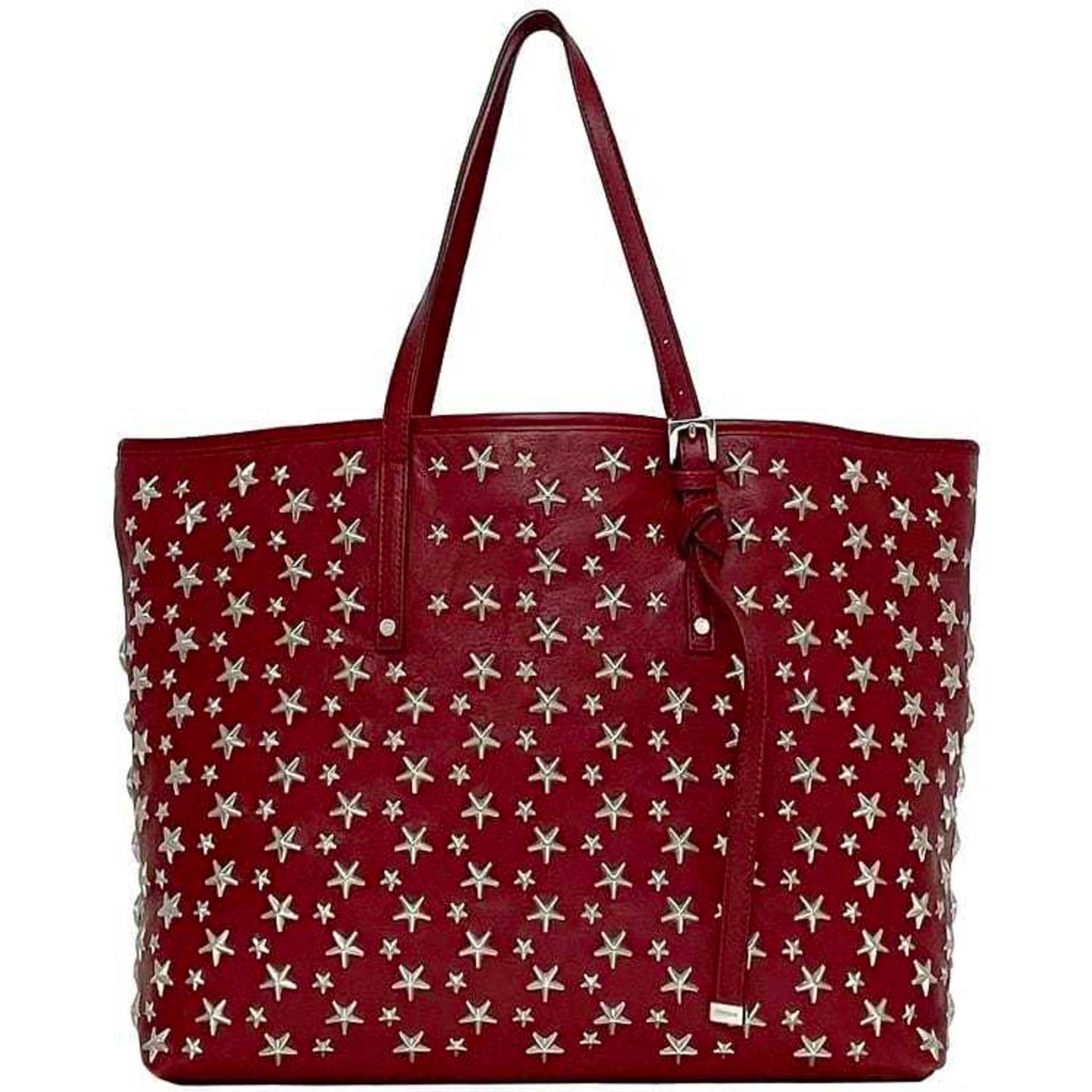 Jimmy Choo Tote Bag Ec-22980 Red Star Studs Leather Jimmy Choo A4
