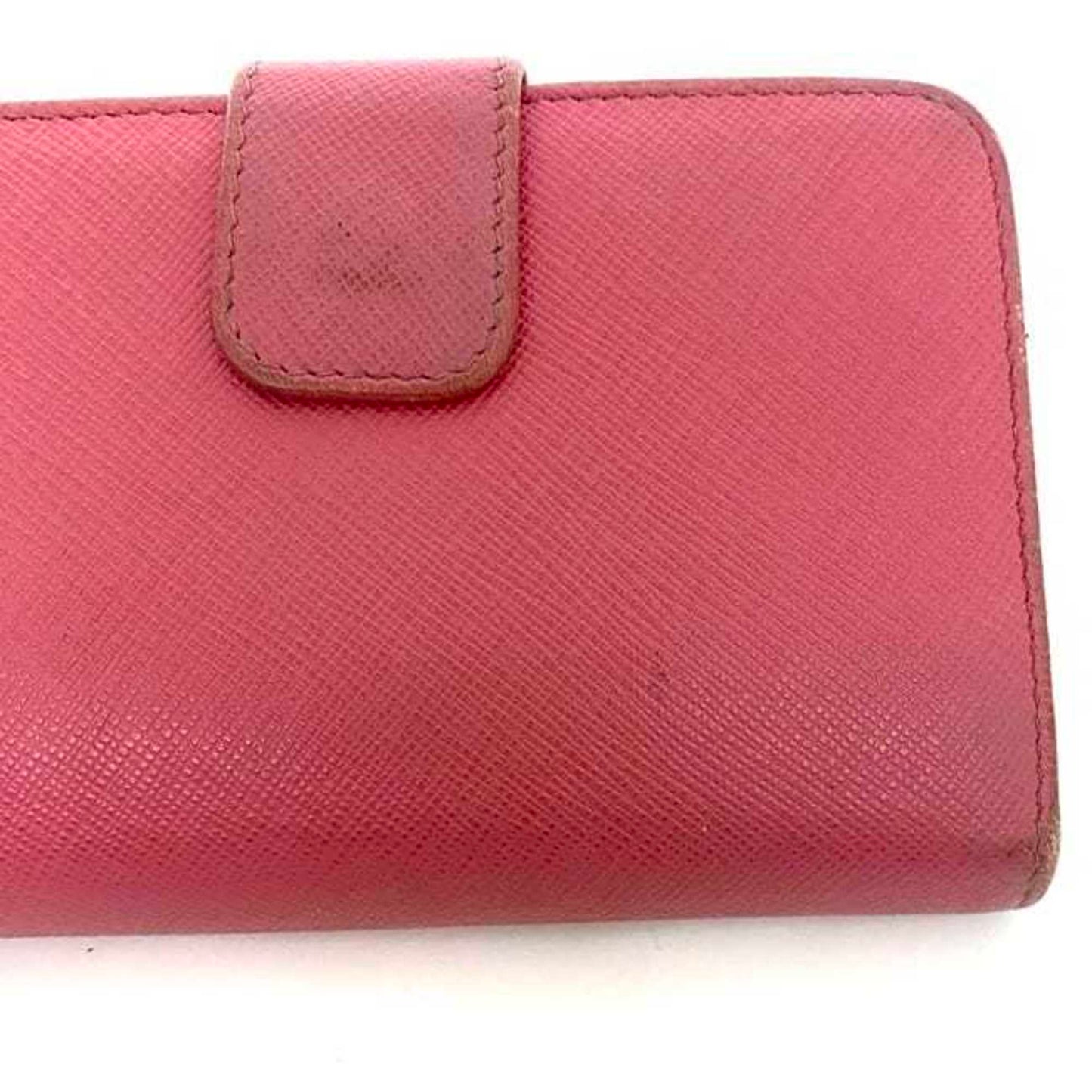 Prada Bi-Fold Wallet Ec-22190 Pink 1Ml225 Saffiano Leather 230 A Prada Compact