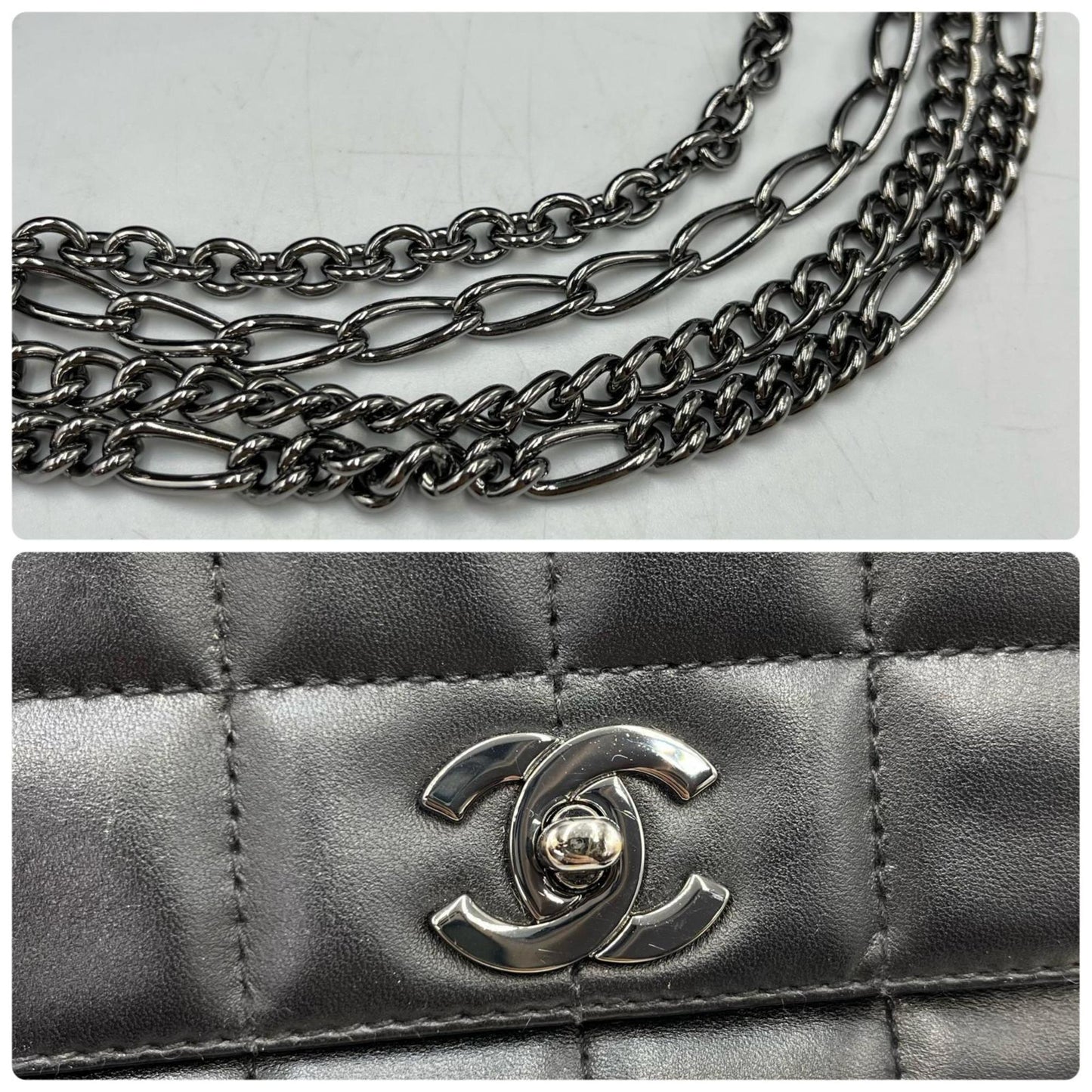 Chanel Chocobar Handbag In Black Lambskin