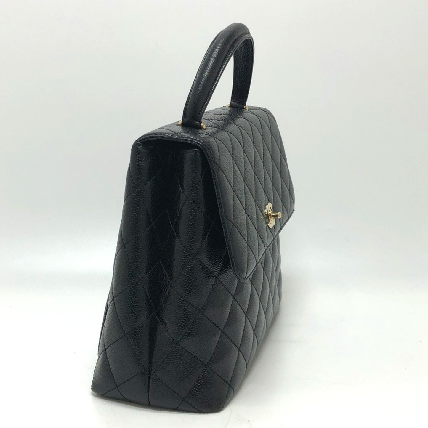 Chanel Cc Mark Cc Bag Tote Bag Hand Bag Black Goldhardware