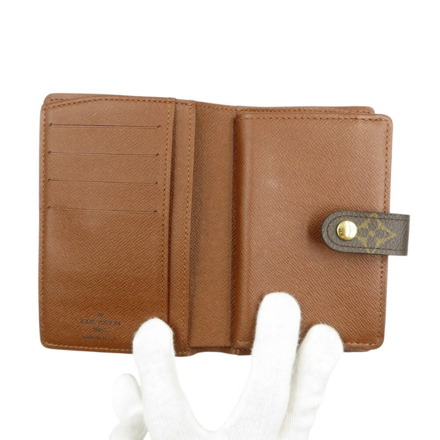 Louis Vuitton Monogram Portefeuille Viennese M61674 Canvas Brown Bi-Fold Long Wallet 1098Louis
