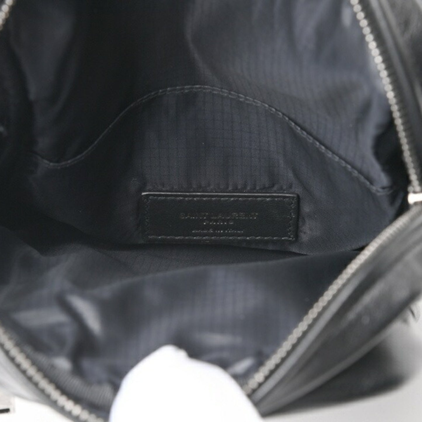 Saint Laurent Sid Crossbody Bag Shoulder 581700 Leather Black E-157142