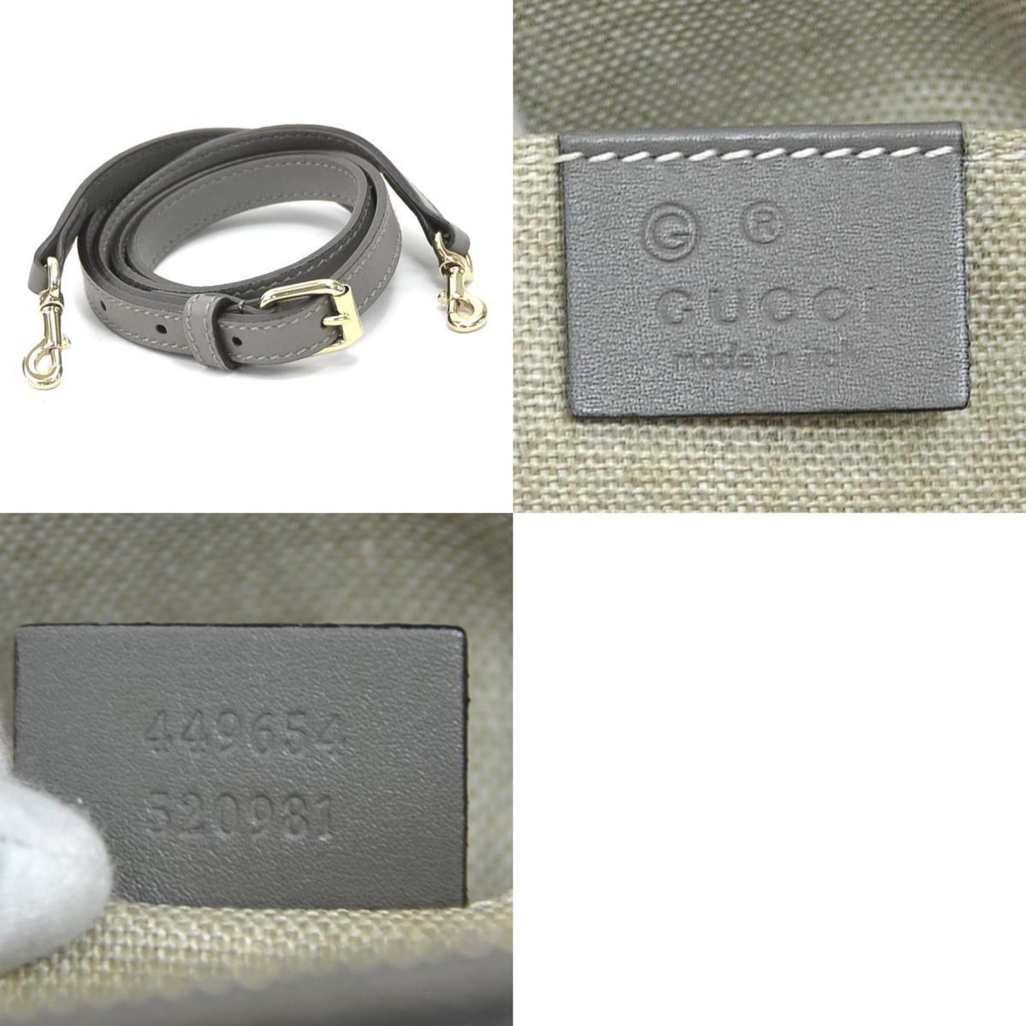 Gucci Micro Guccissima Leather Handbag Shoulder Bag In Gray And Gold