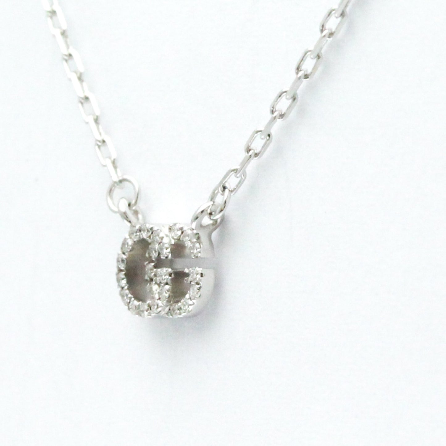 Gucci Gg Running Diamond Necklace White Gold (18K) Diamond Men