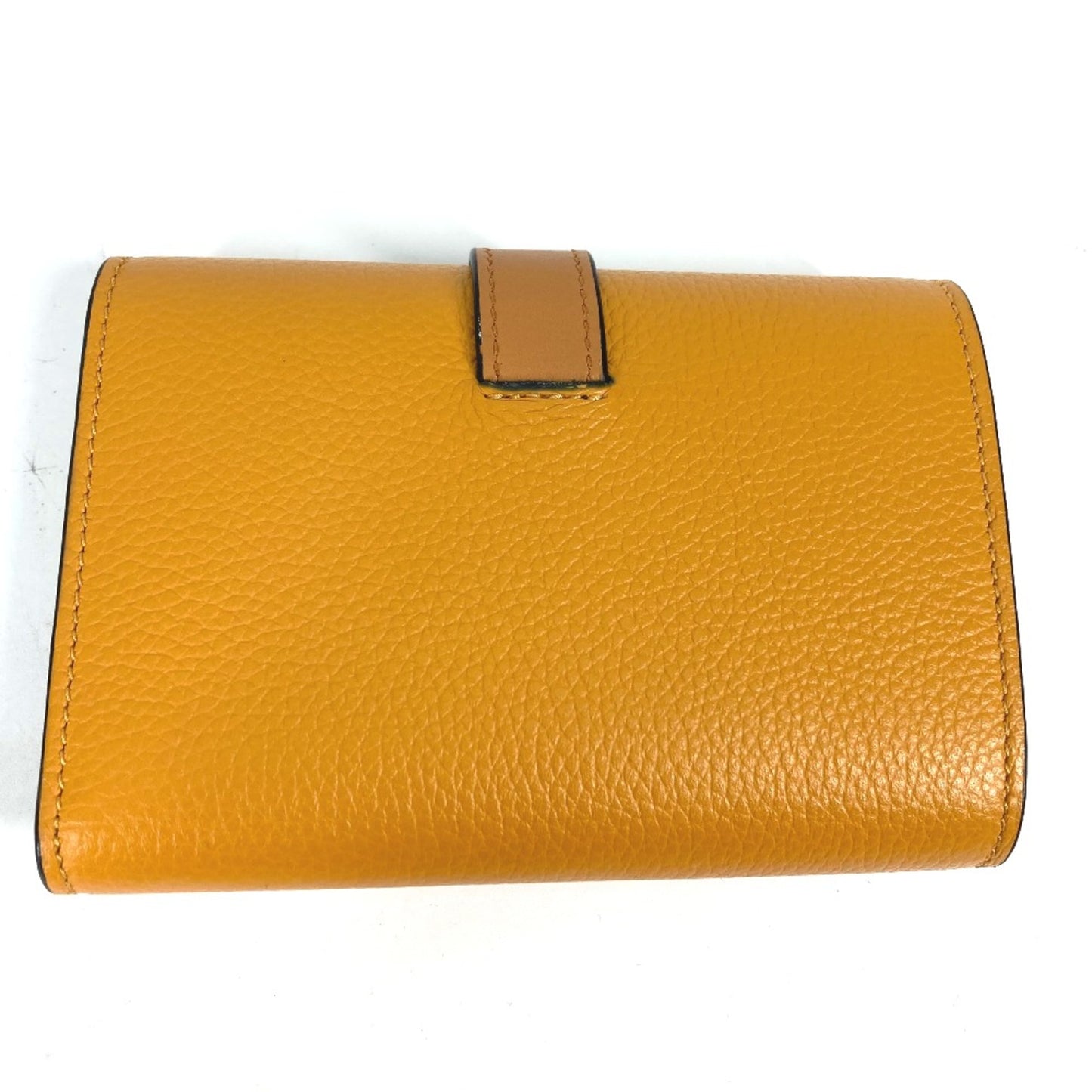 Loewe Compact Wallet Trifold Wallet Yellow Brown
