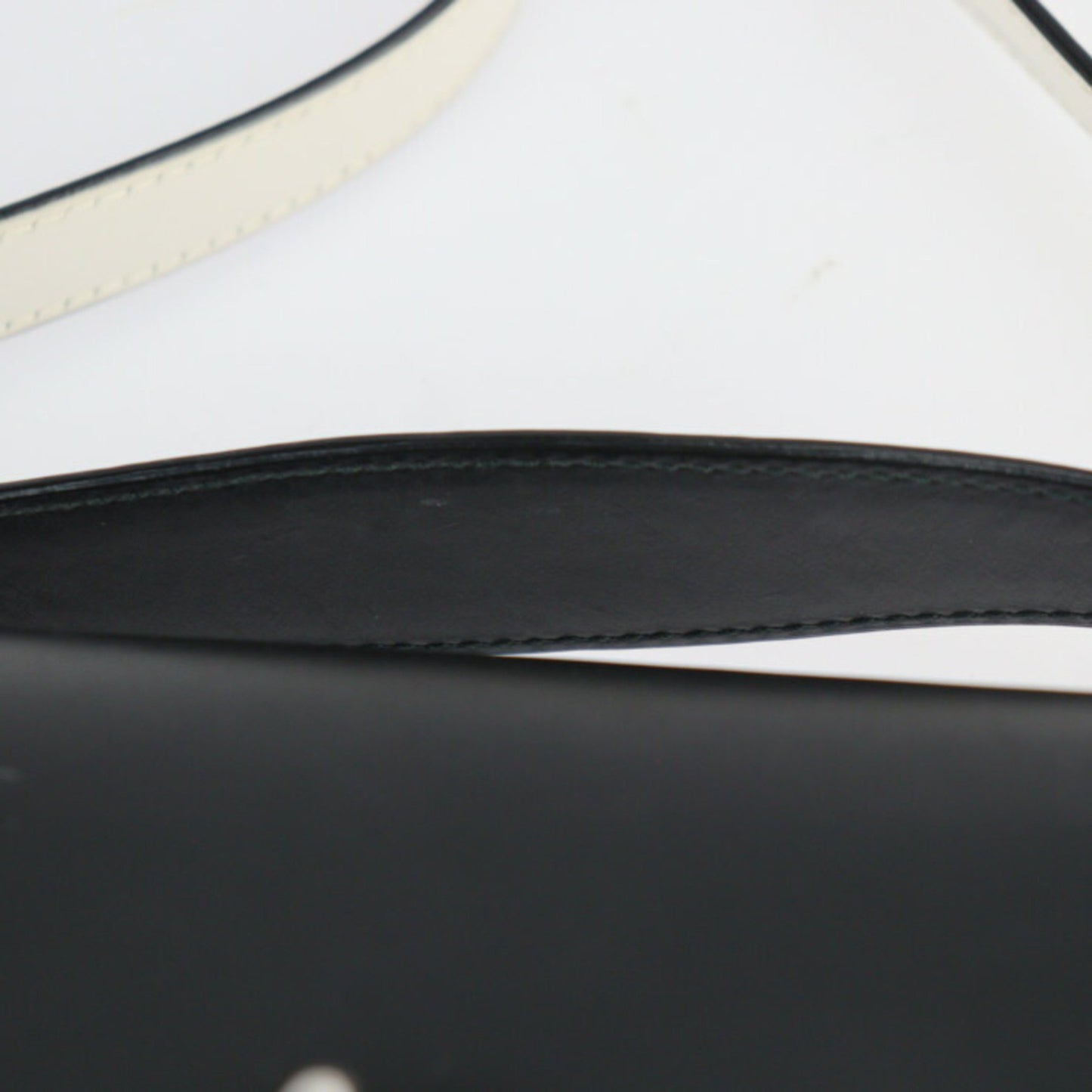 Balenciaga Balenciaga Mini Trapeze Mailon Handbag 331916 Calf Leather Black Ivory System Silver