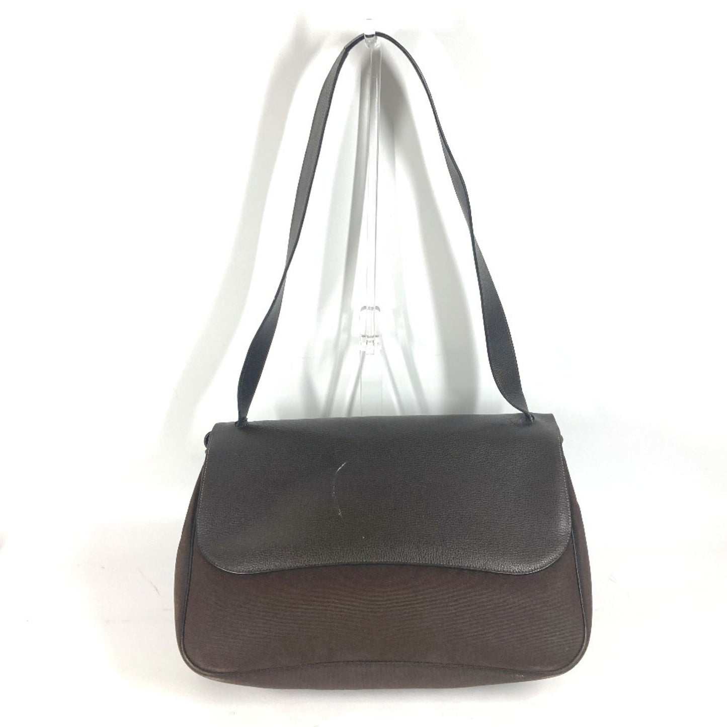 Hermes Sac Colorado Gm Flap Bag Shoulder Canvas Leather