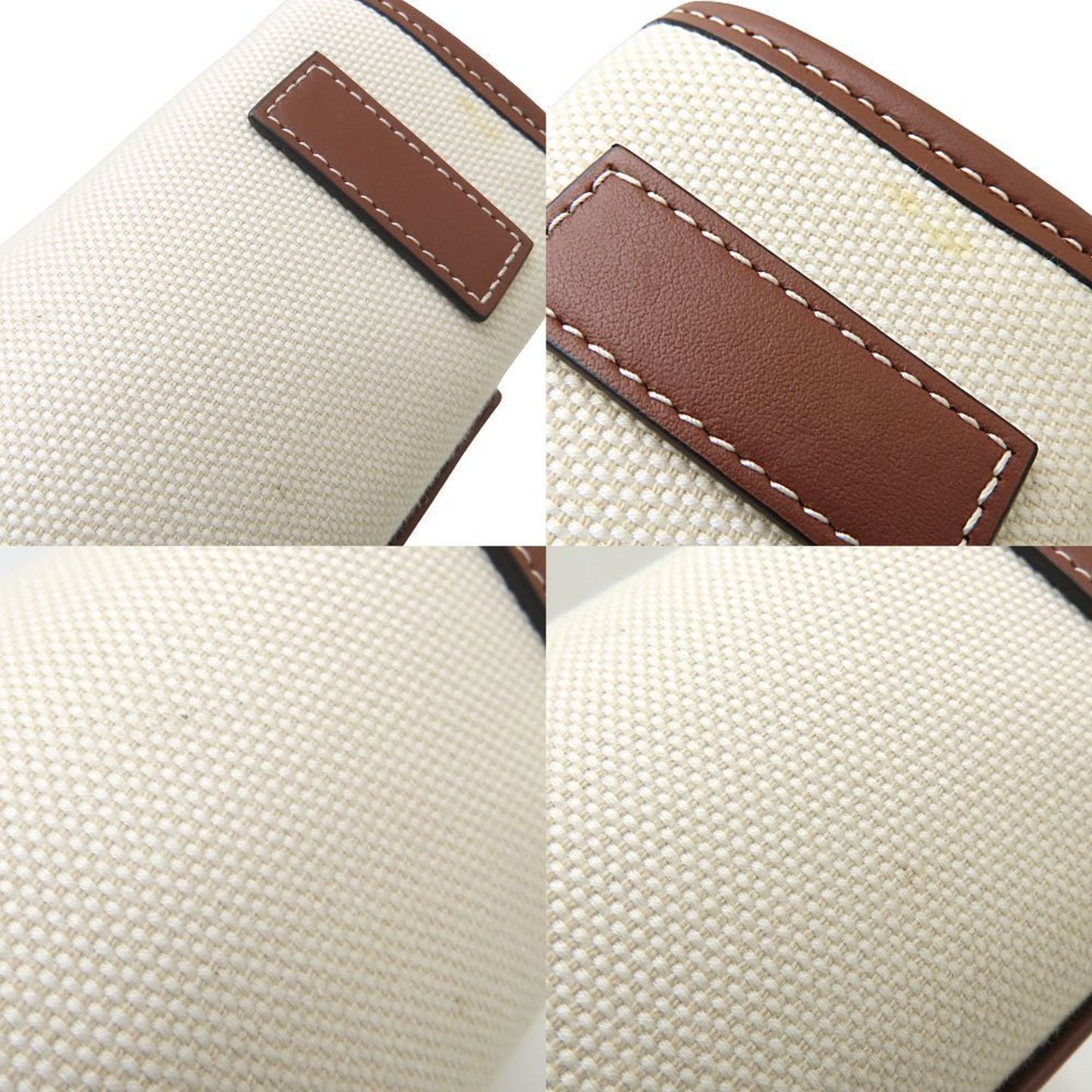 Burberry Mini Freya Tote 80441431 Shoulder Bag Canvas X Leather Natural Tan 352510