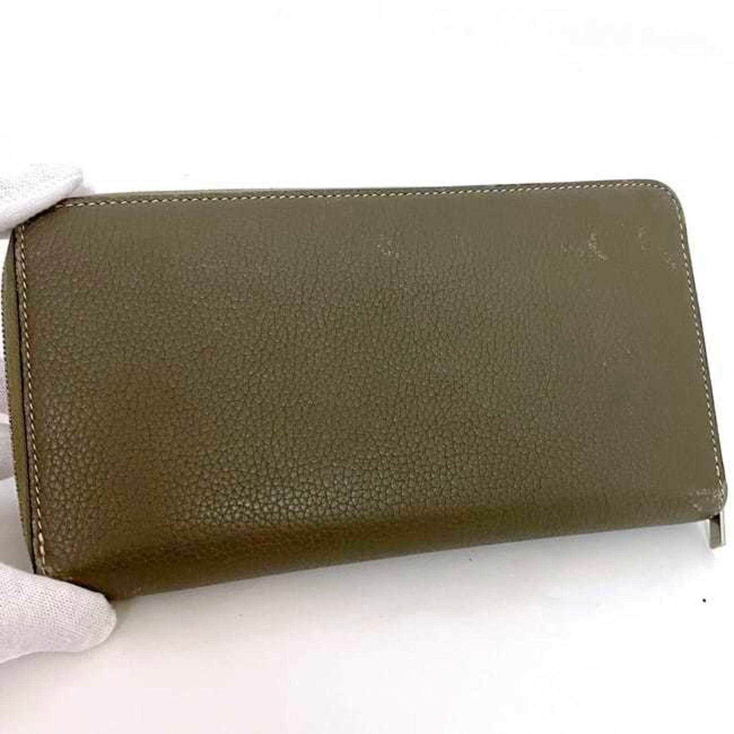 Celine Round Long Wallet Large Zipped Ec-22339 Greige 105003Afe.09So Leather W-Lm-3158 Celine
