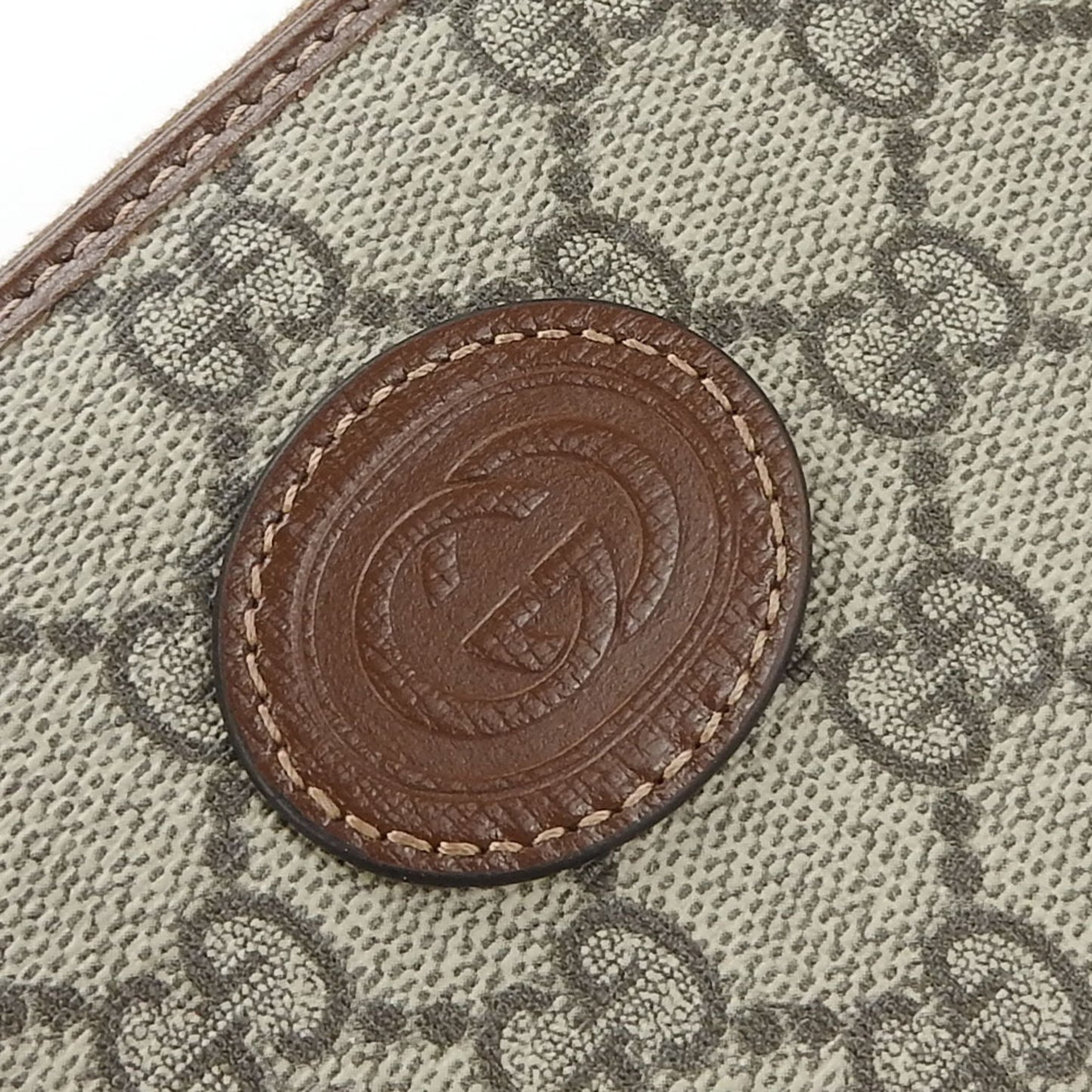 Gucci Long Wallet 673003 Interlocking G Gg Supreme Canvas Beige Brown Round