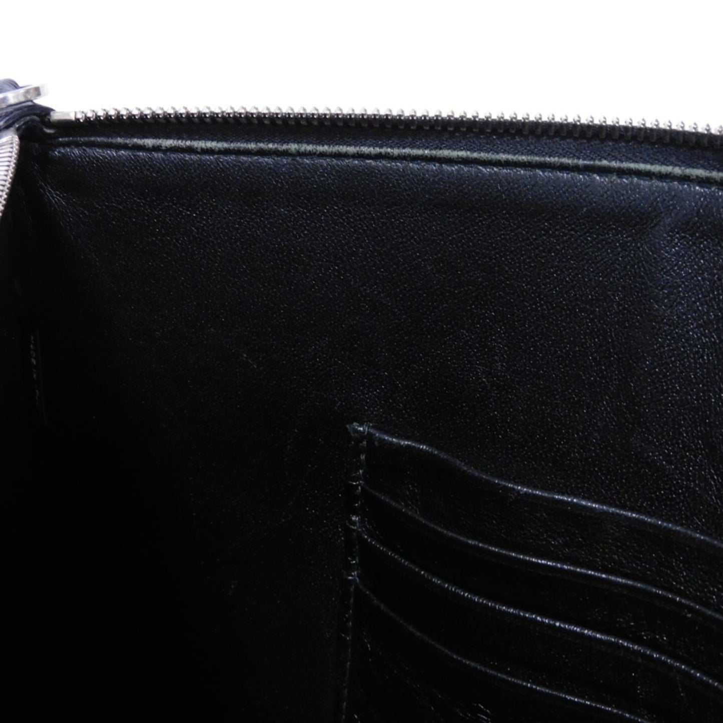 Prada Shoulder Bag Whale Print Clutch Saffiano Triangle Black 2Vh073 2Bov F0C5Z