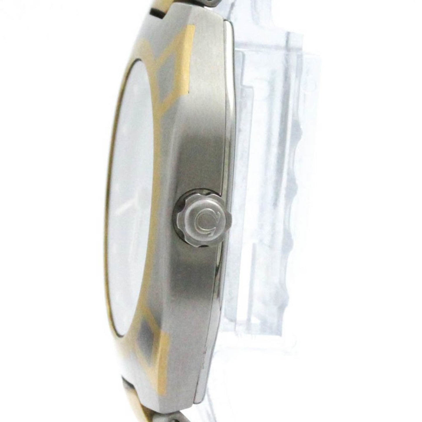 Polished Omega Seamaster Polaris Analog Digital 18K Gold Steel Watch Bf579628